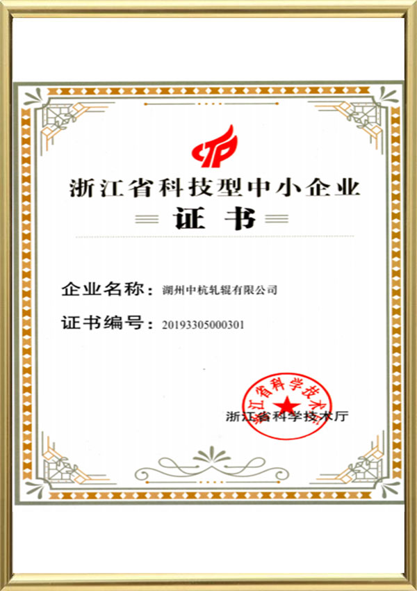 Zhejiang-provinsen vitenskap og teknologi Sertifikat for små og mellomstore bedrifter